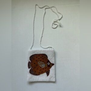 ERMO Fish Design Beaded crossbody purse